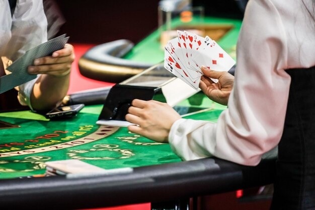 Live roulette table with professional dealer